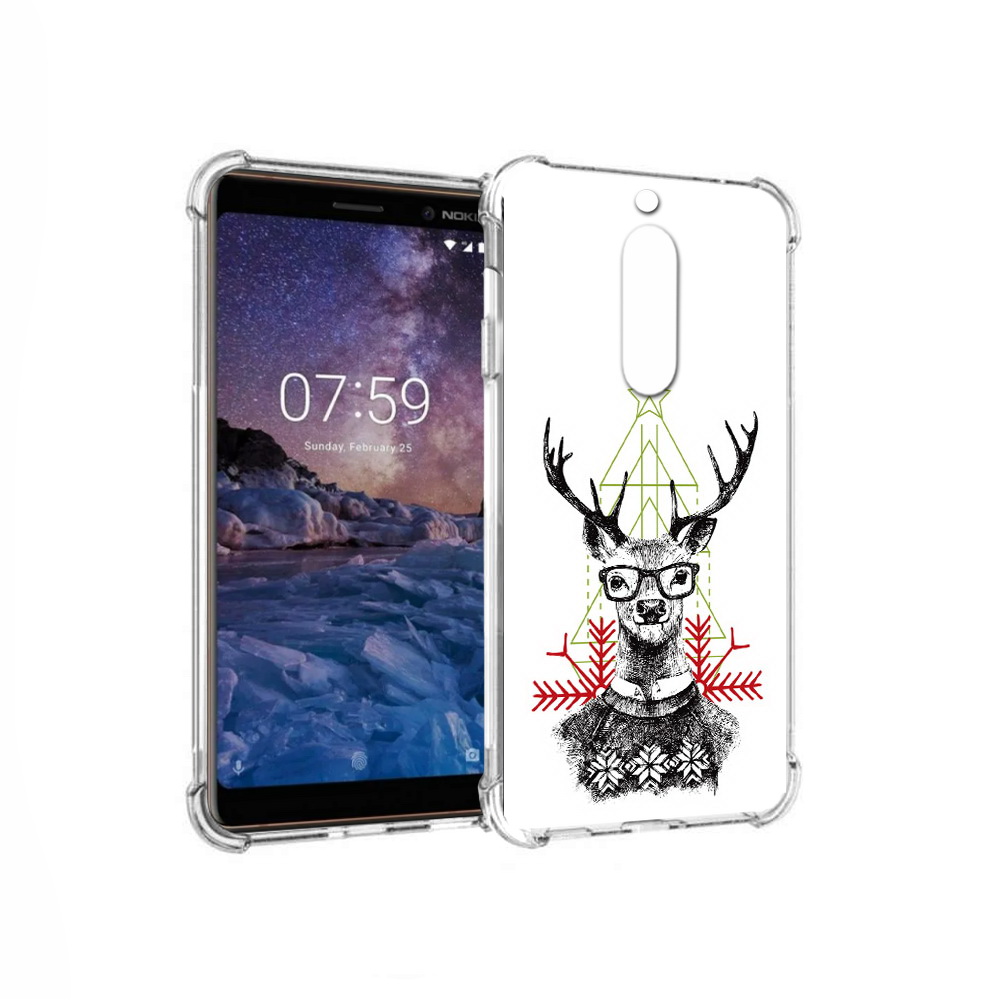 

Чехол MyPads Tocco для Nokia 7 умный олень (PT95887.123.652), Прозрачный, Tocco