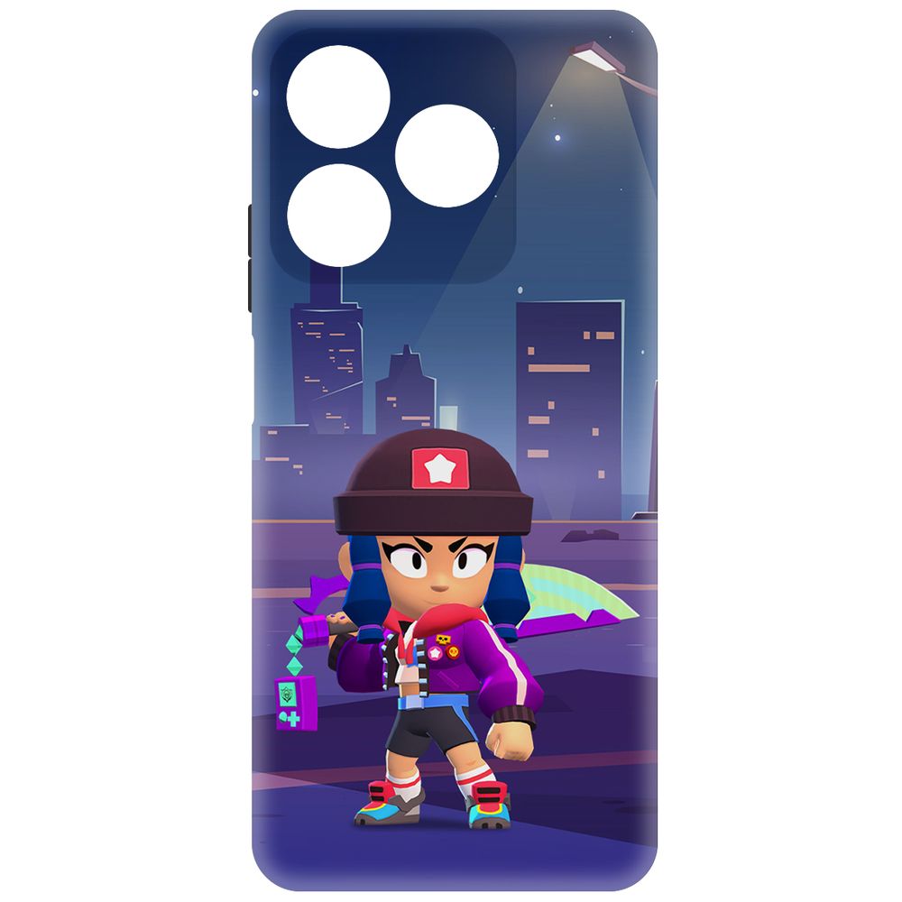 

Чехол-накладка Krutoff Soft Case Brawl Stars - Героиня Биби для Realme C61 черный