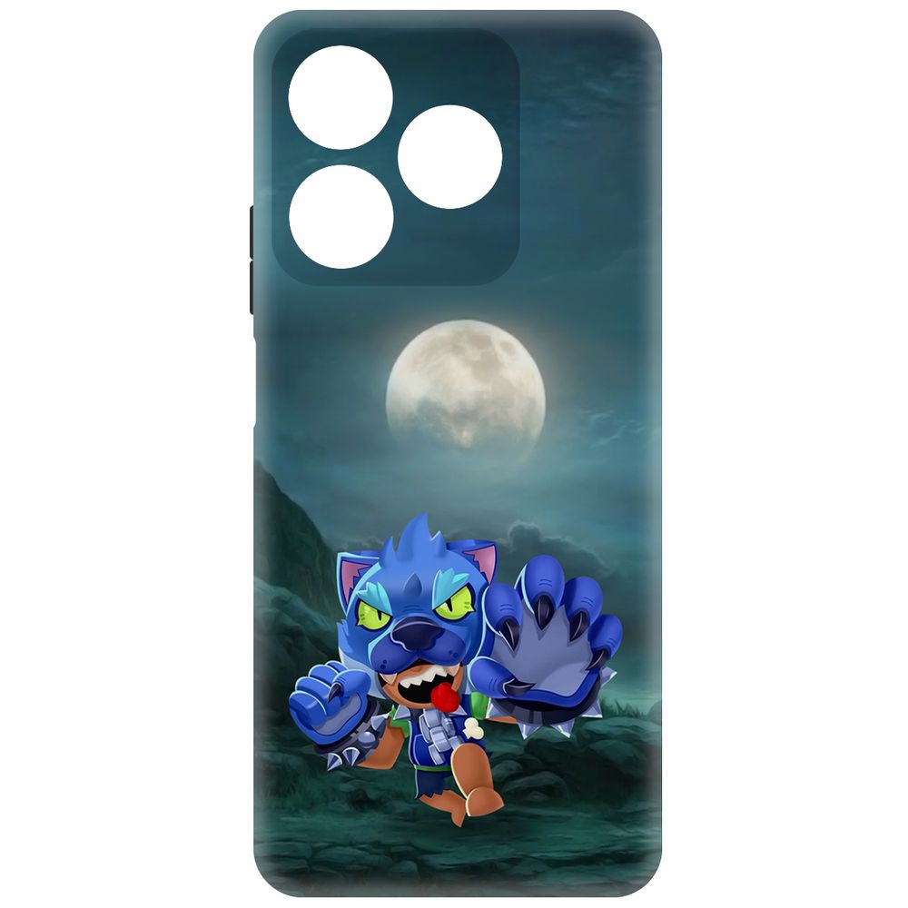 

Чехол-накладка Krutoff Soft Case Brawl Stars - Оборотень Леон для Realme C61 черный