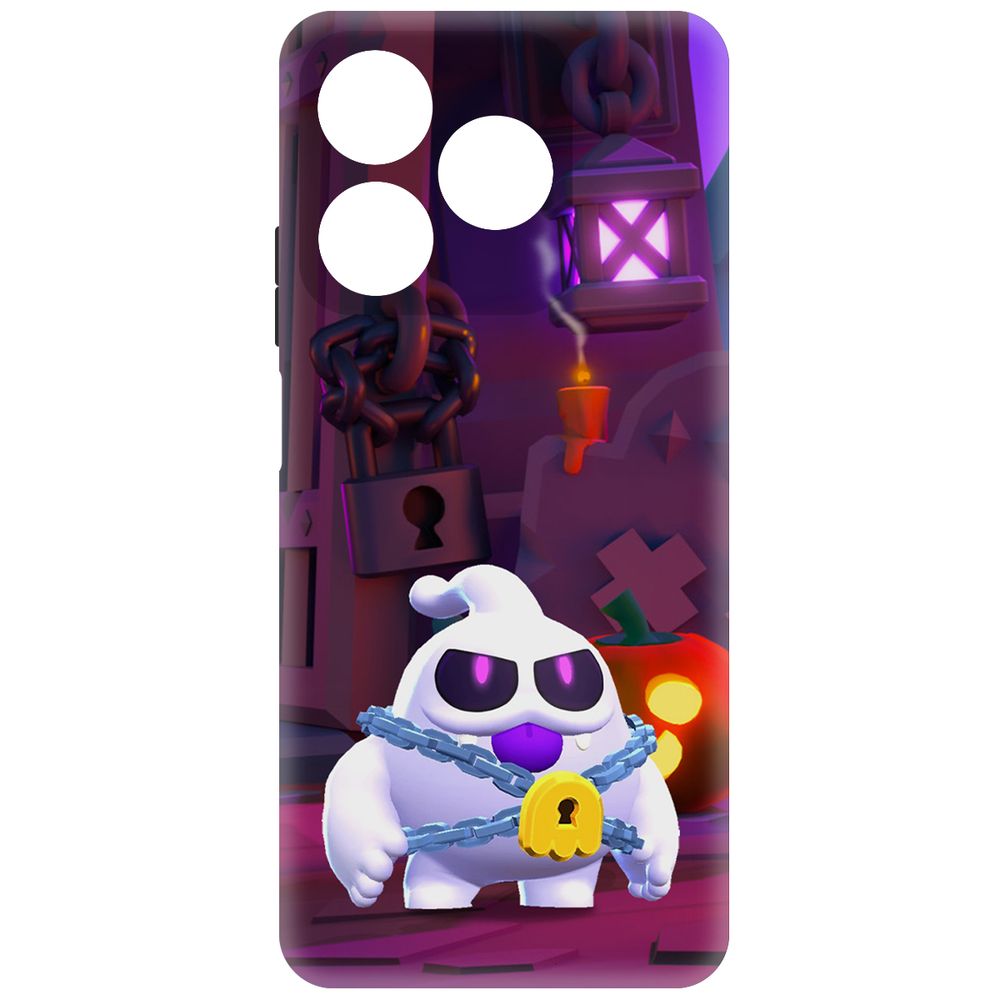 

Чехол-накладка Krutoff Soft Case Brawl Stars - Призрак Скуик для Realme C61 черный