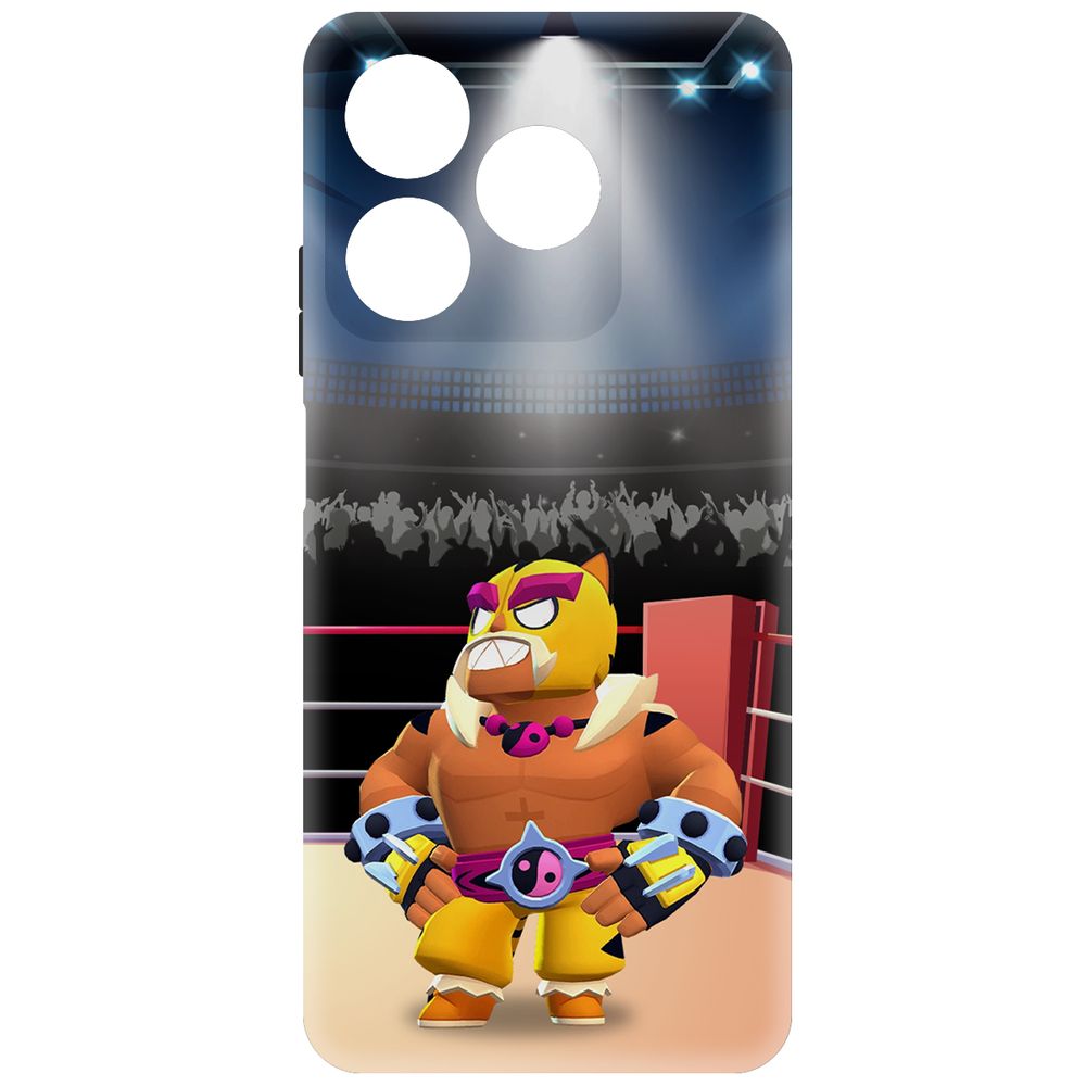 

Чехол-накладка Krutoff Soft Case Brawl Stars - Эль Тигро для Realme C61 черный