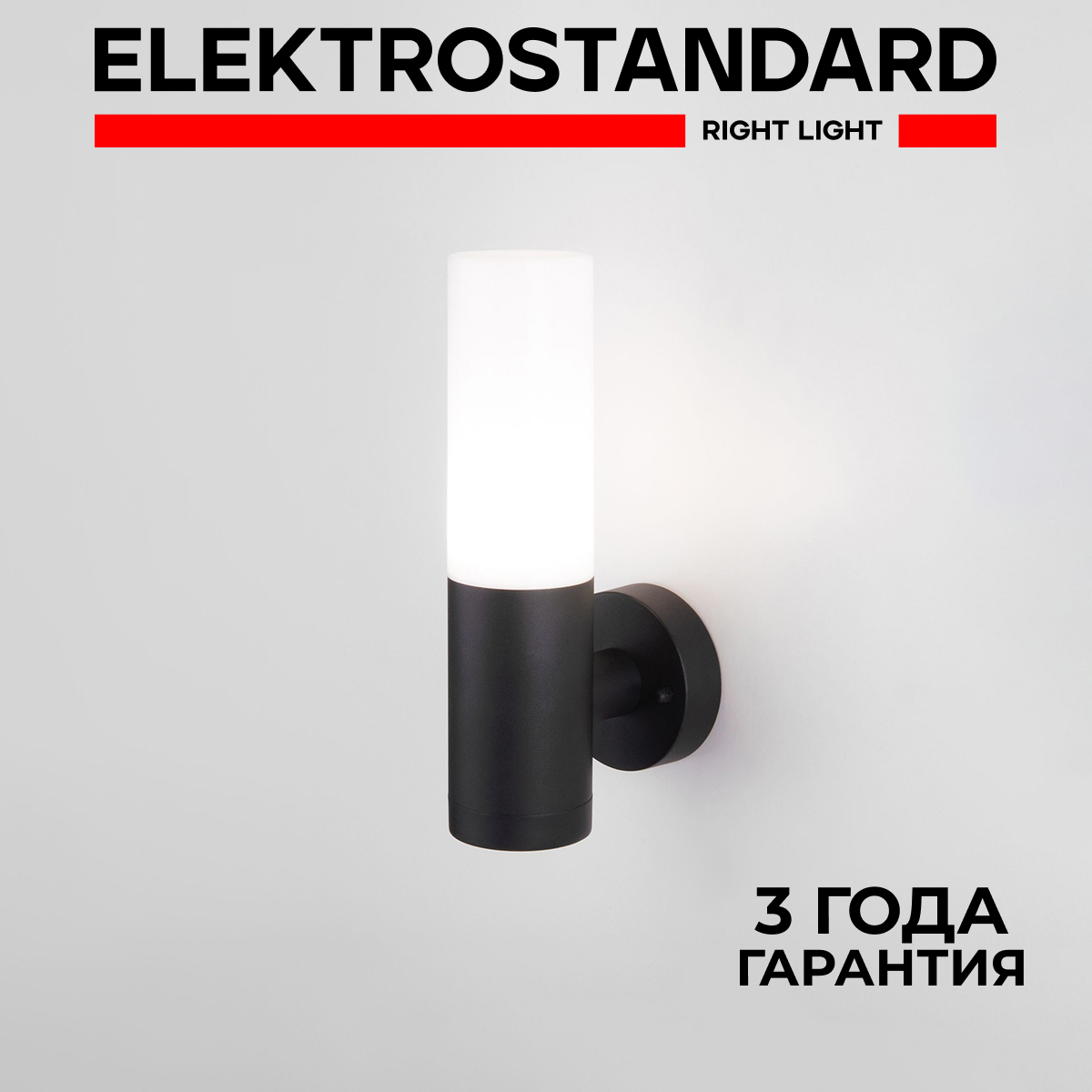 Уличный настенный светильник Elektrostandard Glas 1418 Techno E27 IP54 черный