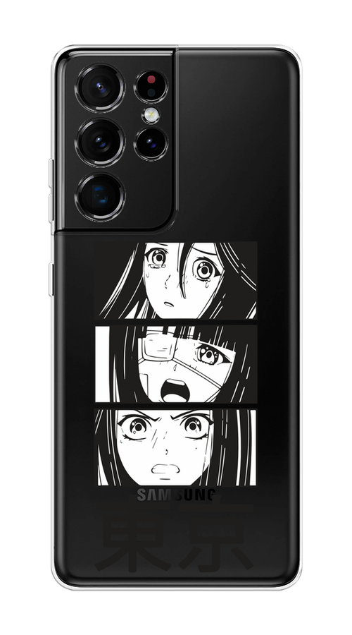 

Чехол на Samsung Galaxy S21 Ultra "Tokyo girls", Белый;черный;прозрачный, 2102250-1
