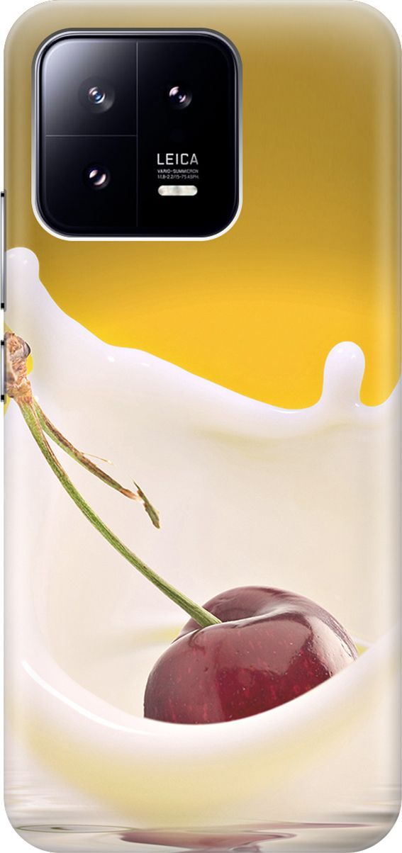 

Силиконовый чехол на Xiaomi 13 с принтом "Ягода в молоке", Белый;желтый, 159002