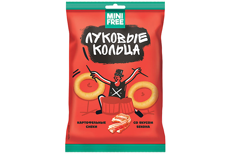 Mini Free луковые кольца со вкусом бекона 45 г 253₽