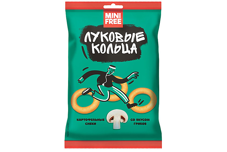 

«Mini Free», луковые кольца со вкусом грибов, 45 г