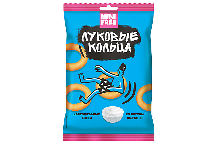 Mini Free луковые кольца со вкусом сметаны 45 г 253₽