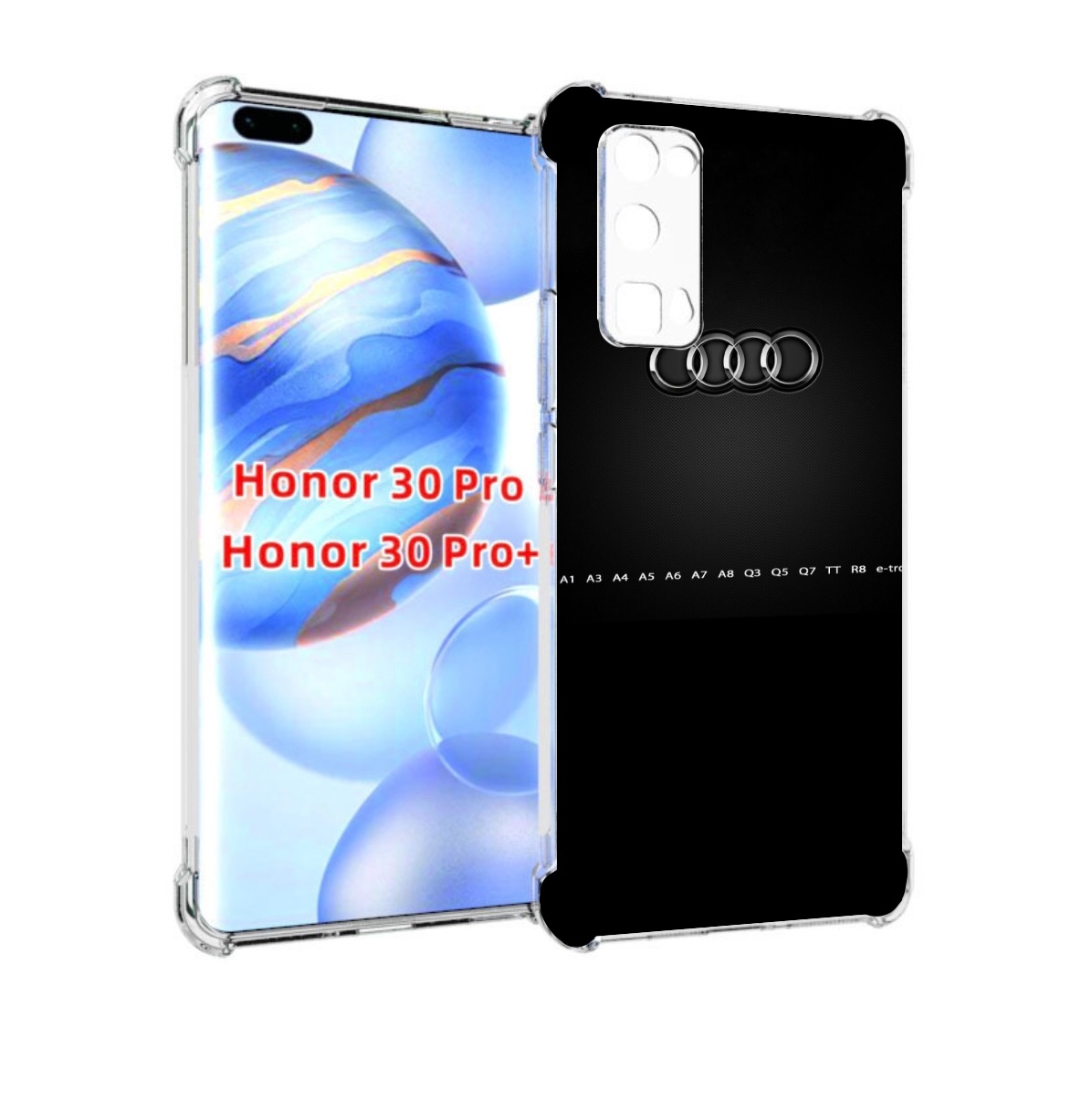 

Чехол бампер MyPads audi ауди 1 мужской для Honor 30 Pro, Прозрачный, Tocco