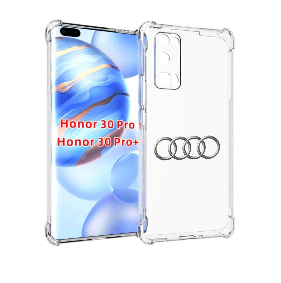 

Чехол бампер MyPads audi-ауди-7 мужской для Honor 30 Pro, Прозрачный, Tocco