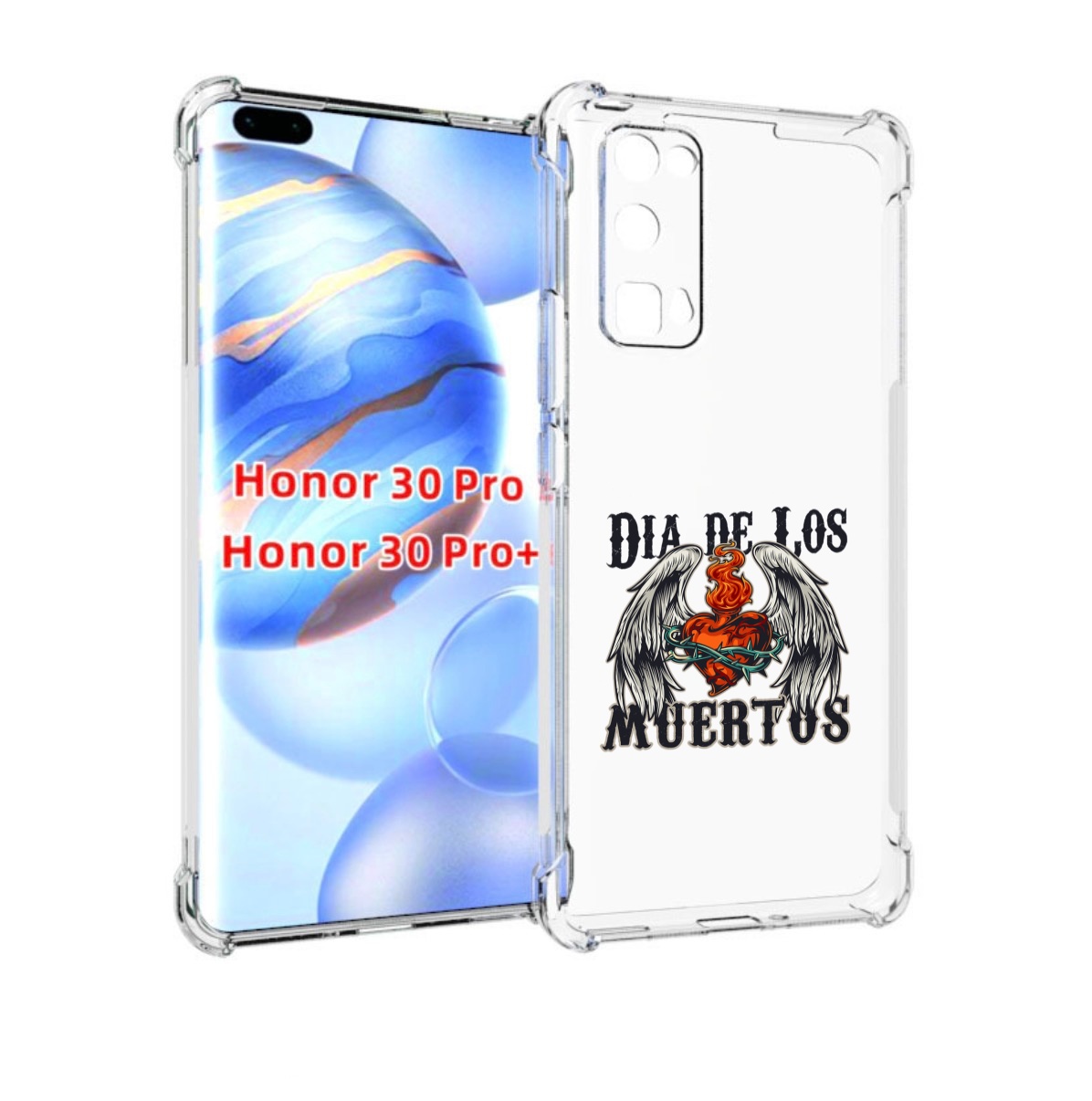 

Чехол бампер MyPads burning-heart для Honor 30 Pro, Прозрачный, Tocco