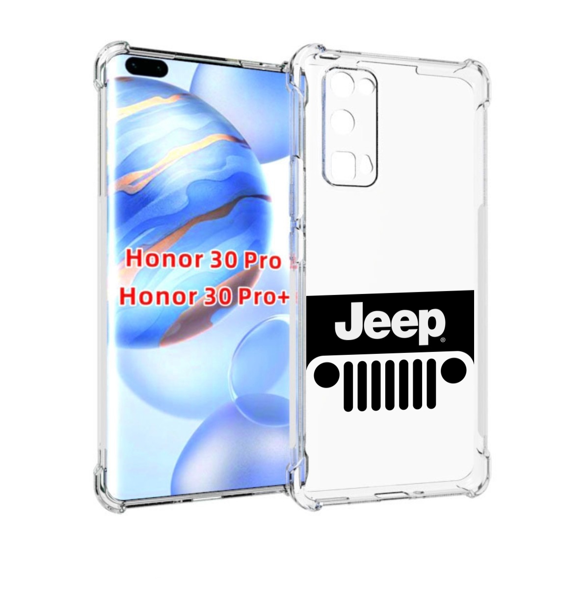 

Чехол бампер MyPads jeep-джип-3 мужской для Honor 30 Pro, Прозрачный, Tocco