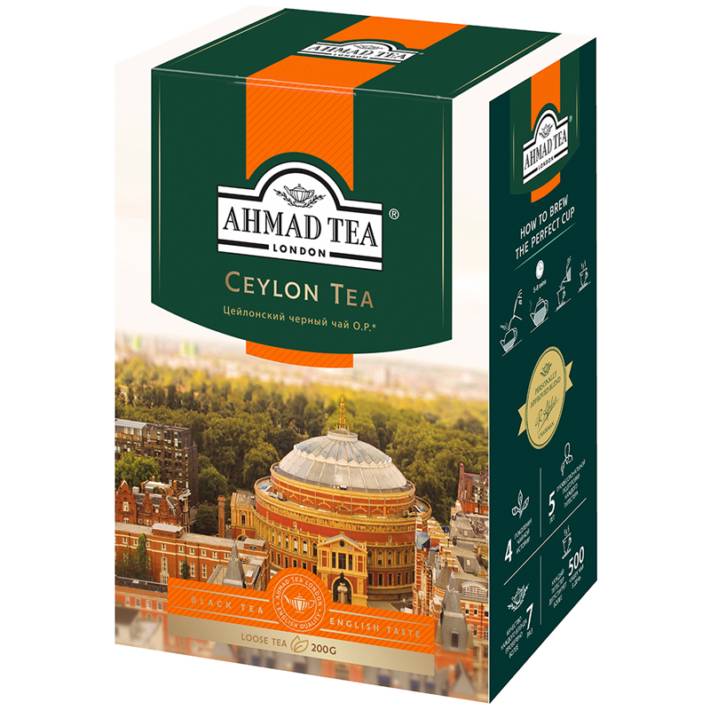 

Чай Ahmad Tea "Цейлонский", черный, листовой, 200г