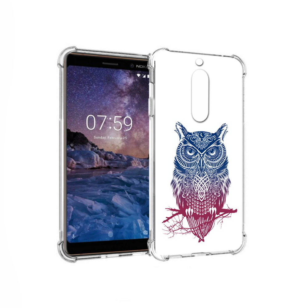 

Чехол MyPads Tocco для Nokia 7 хиппи сова (PT95887.123.664), Прозрачный, Tocco