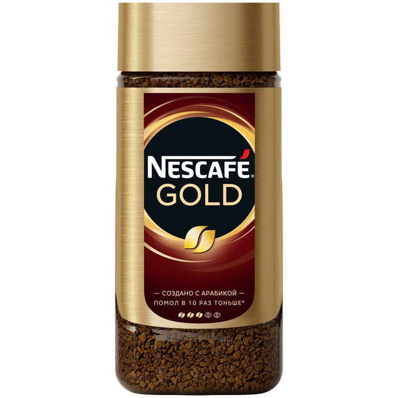 

Кофе растворимый Nescafe Gold, сублимированный, с молотым, стеклянная банка, 190г