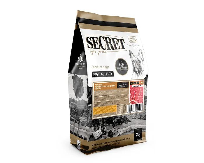 Сухой корм для собак Secret Life Forse, говядина, 2 кг