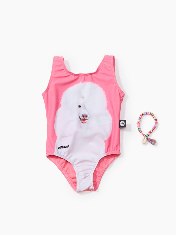 

Купальник слитный детский Happy Baby 50658, розовый; белый, 80, 50658