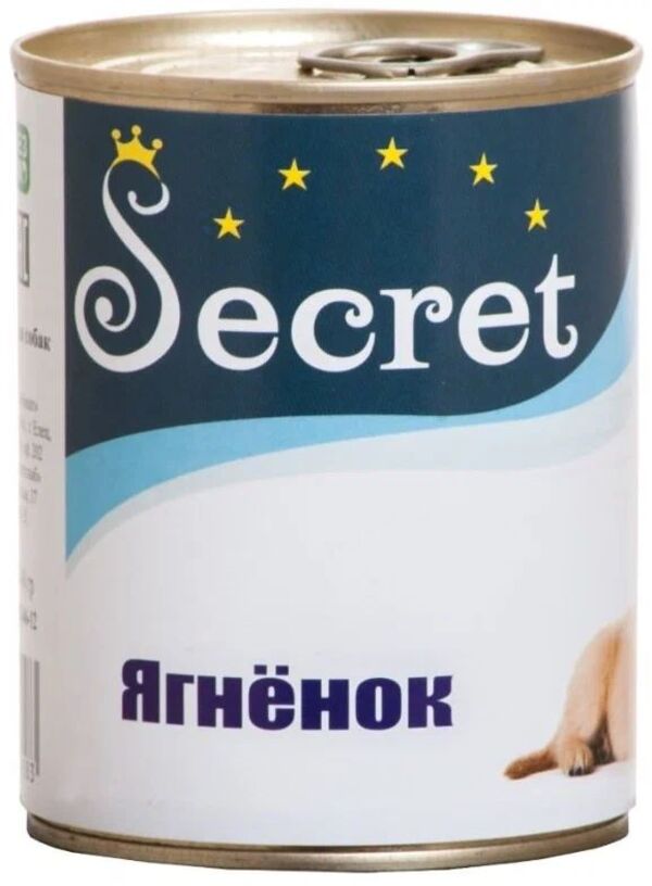 Влажный корм для щенков SECRET FOR PETS, ягненок, 850 г