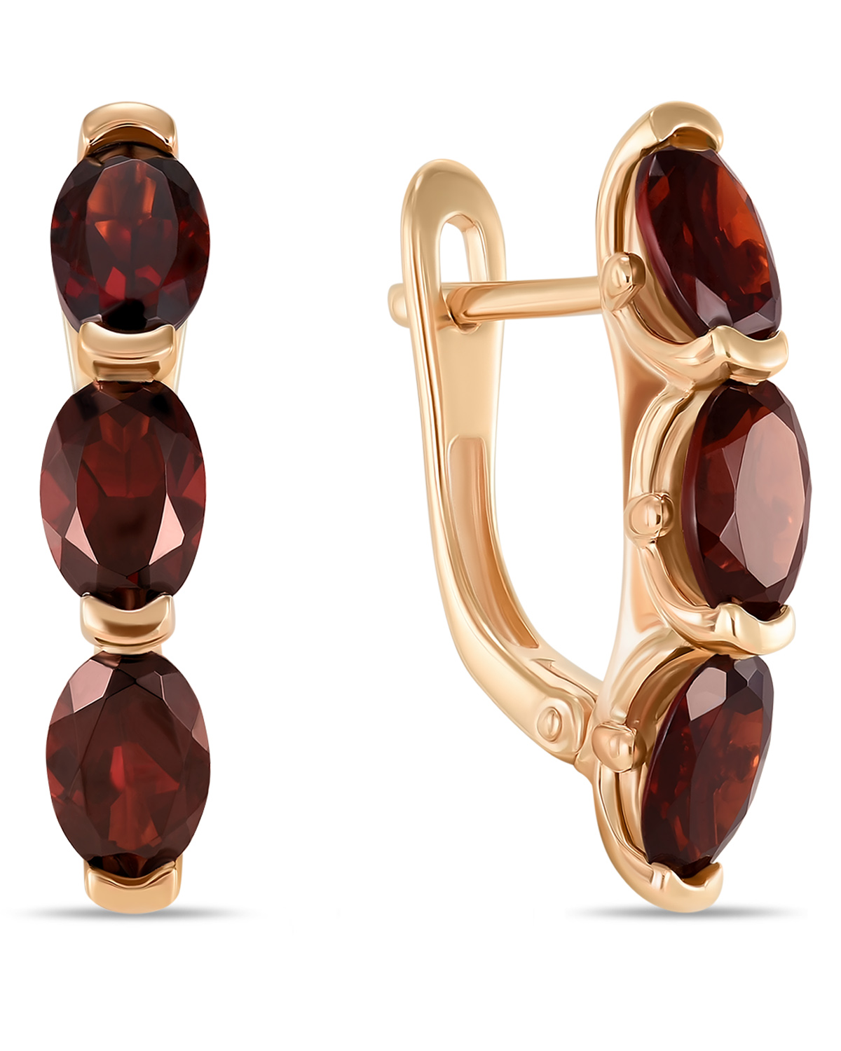 

Серьги из золота MIUZ Diamonds (Московский ювелирный завод) E01-34462-GR, гранат, E01-34462-GR