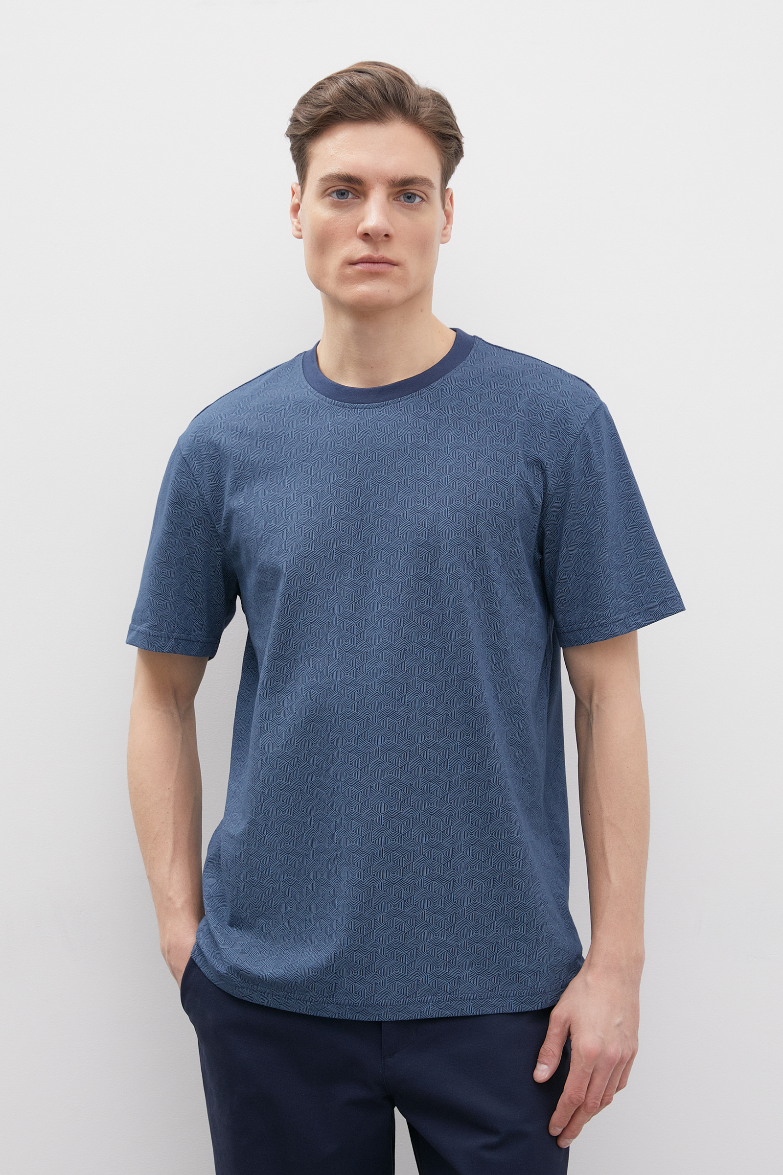 

Футболка мужская Finn Flare FBD21033 синяя 2XL, Синий, FBD21033