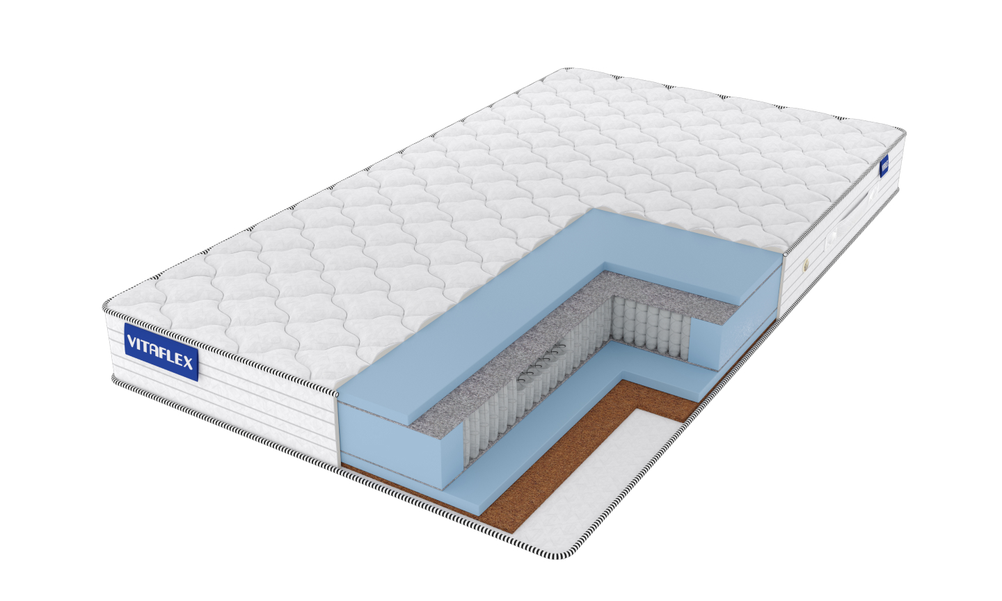 

Матрас Vitaflex Foam-Middle Classic S1000 200х195, Белый, Foam-Middle Classic S1000