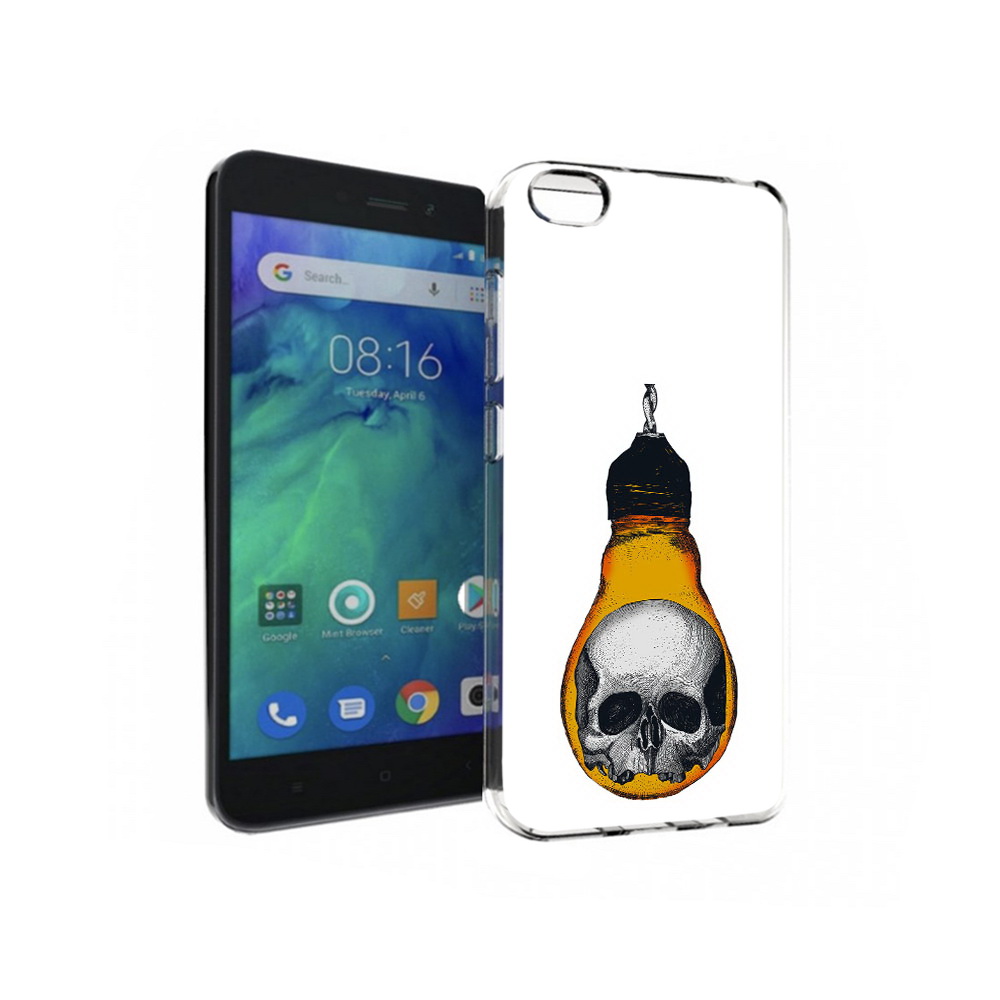 

Чехол MyPads Tocco для Xiaomi Redmi Go череп в лампочке, Прозрачный, Tocco