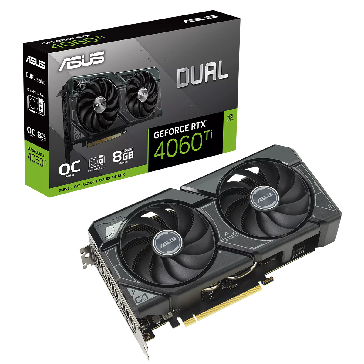 

Видеокарта ASUS NVIDIA RTX 4060 TI DUAL (90YV0JS0-M0NA00.), RTX 4060 TI DUAL