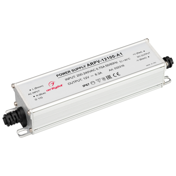 фото Блок питания arlight arpv-12100-a1 12v 100w ip67 8,3a 032316