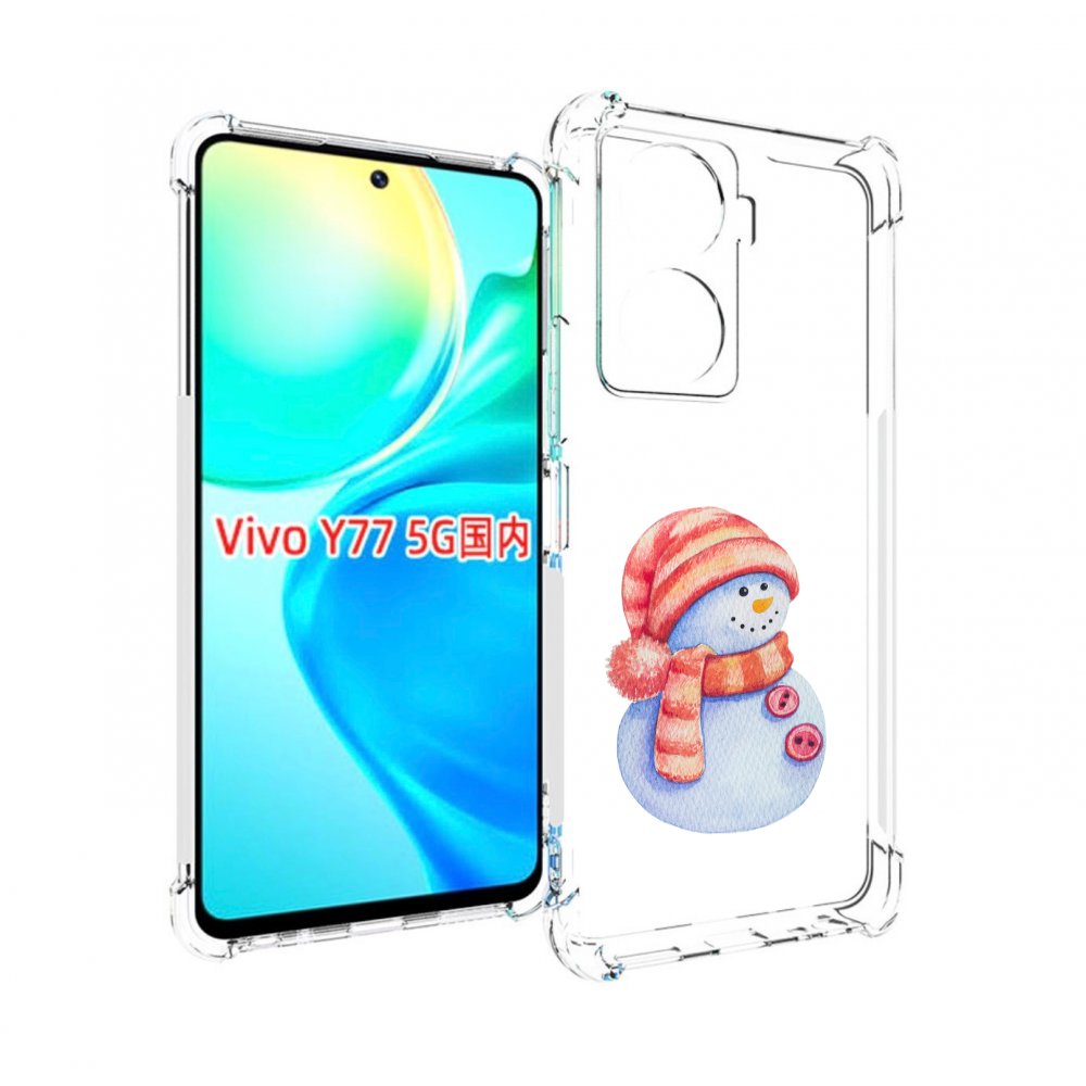 

Чехол MyPads Веселый снеговик для Vivo Y77 5G, Прозрачный, Tocco