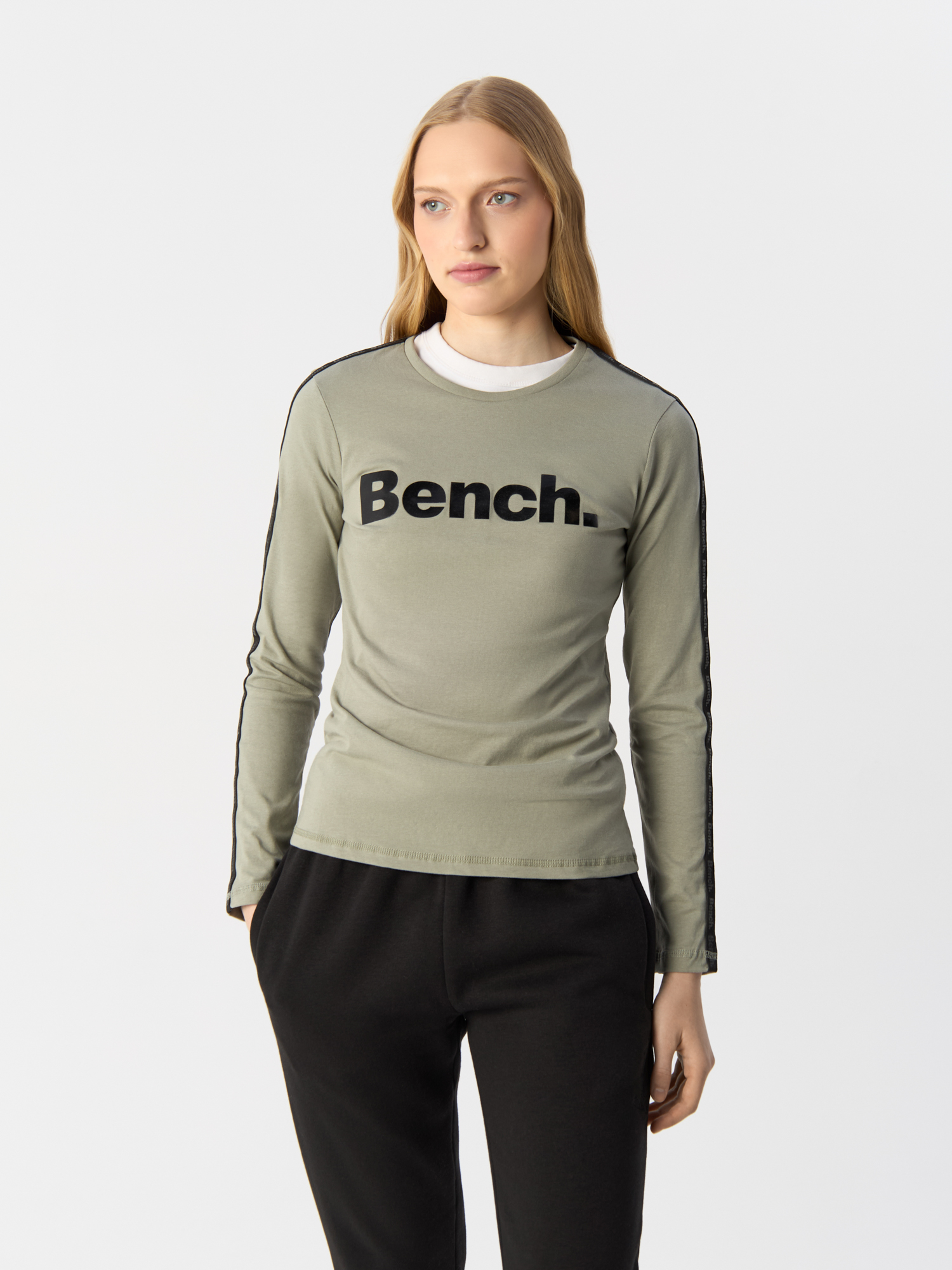 Футболка женская Bench Arlene LS Tee Sage BN4D122199BS2TKM темно-коричневая 10