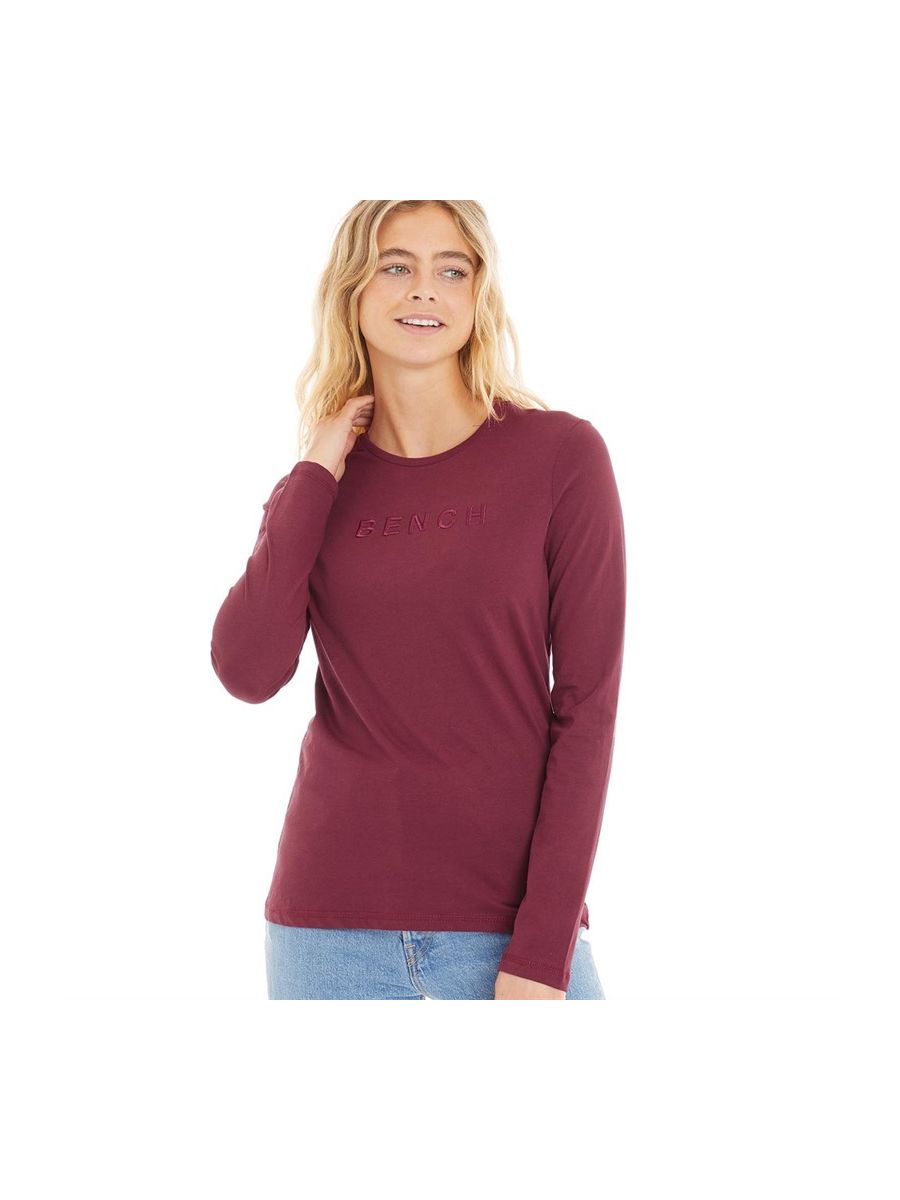 Футболка женская Bench Phulomena Ladies LS Tee BN4D122761BS2TKM бордовая 10