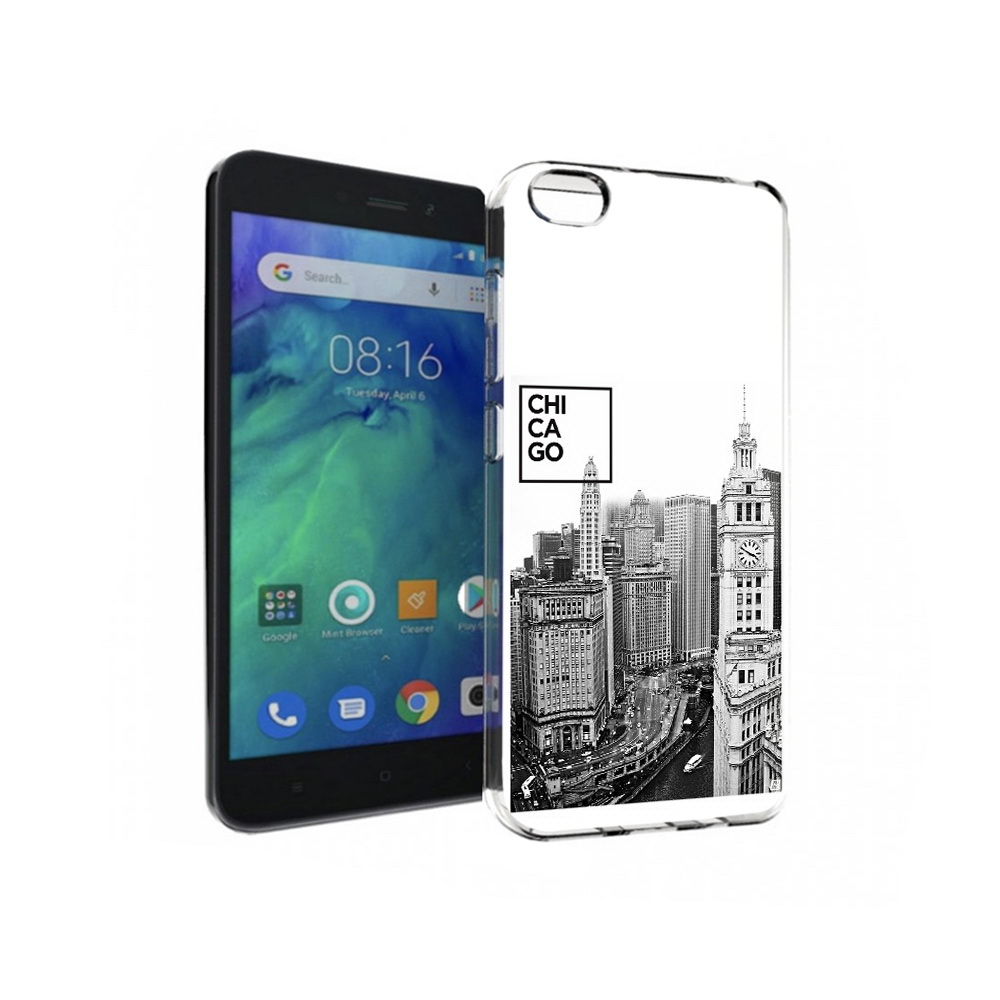 

Чехол MyPads Tocco для Xiaomi Redmi Go черно белый чикаго, Прозрачный, Tocco