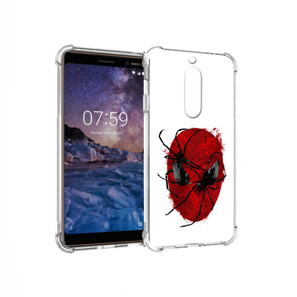 

Чехол MyPads Tocco для Nokia 7 человек паук (PT95887.123.673), Прозрачный, Tocco