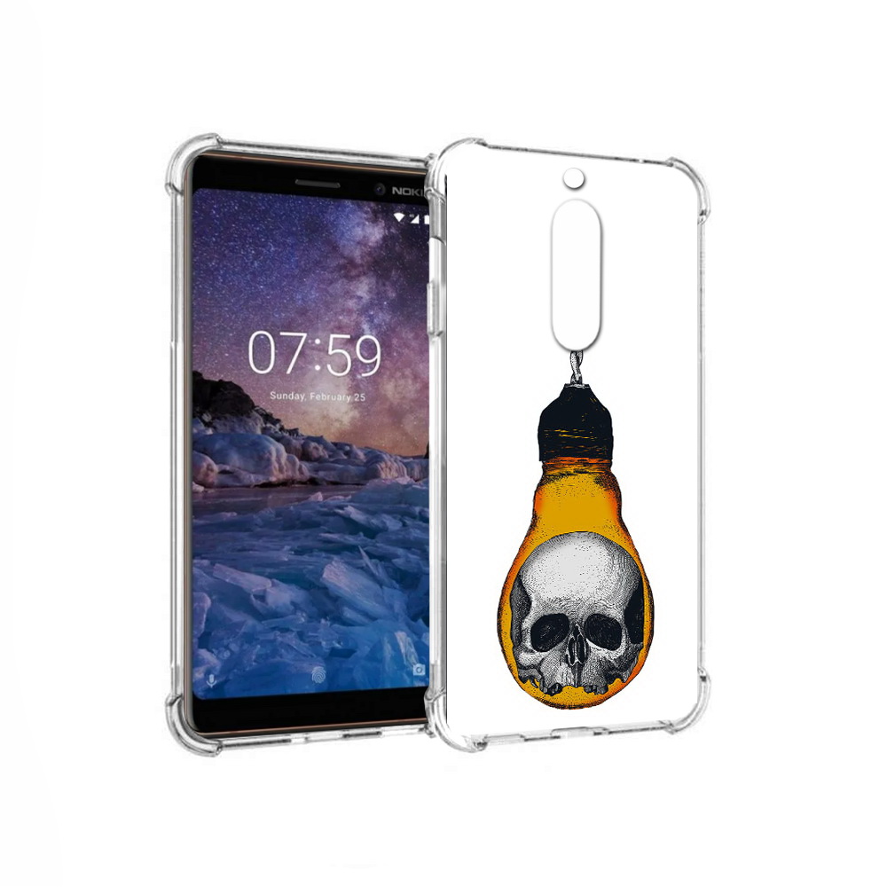 Чехол MyPads Tocco для Nokia 7 череп в лампочке (PT95887.123.676)
