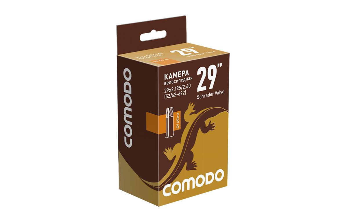 

Камера COMODO 29 x 2.125/2.40 (52/62 - 622) AV40 мм бутиловая (50), Черный, бутиловая