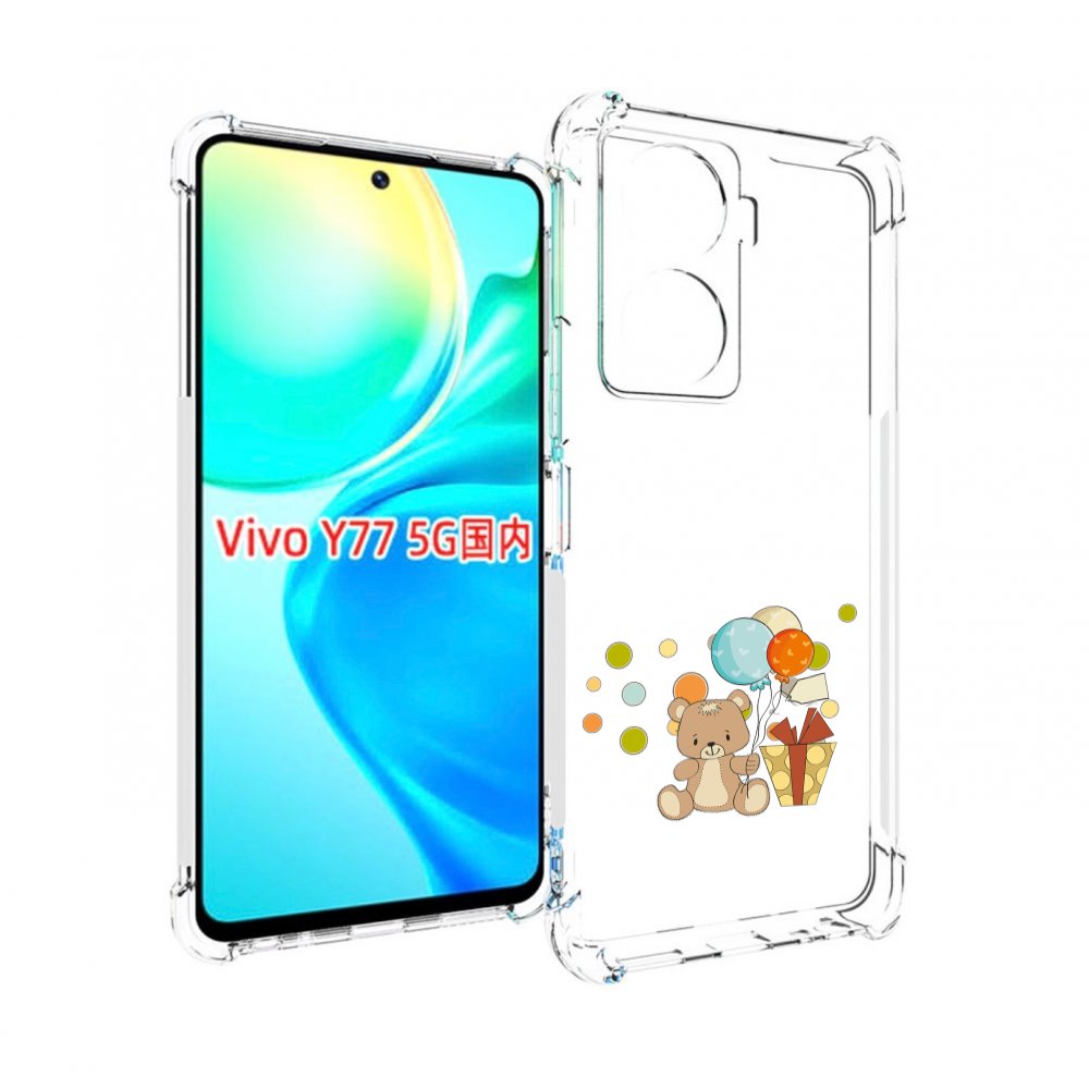 

Чехол MyPads медвеженок с подарком для Vivo Y77 5G, Прозрачный, Tocco