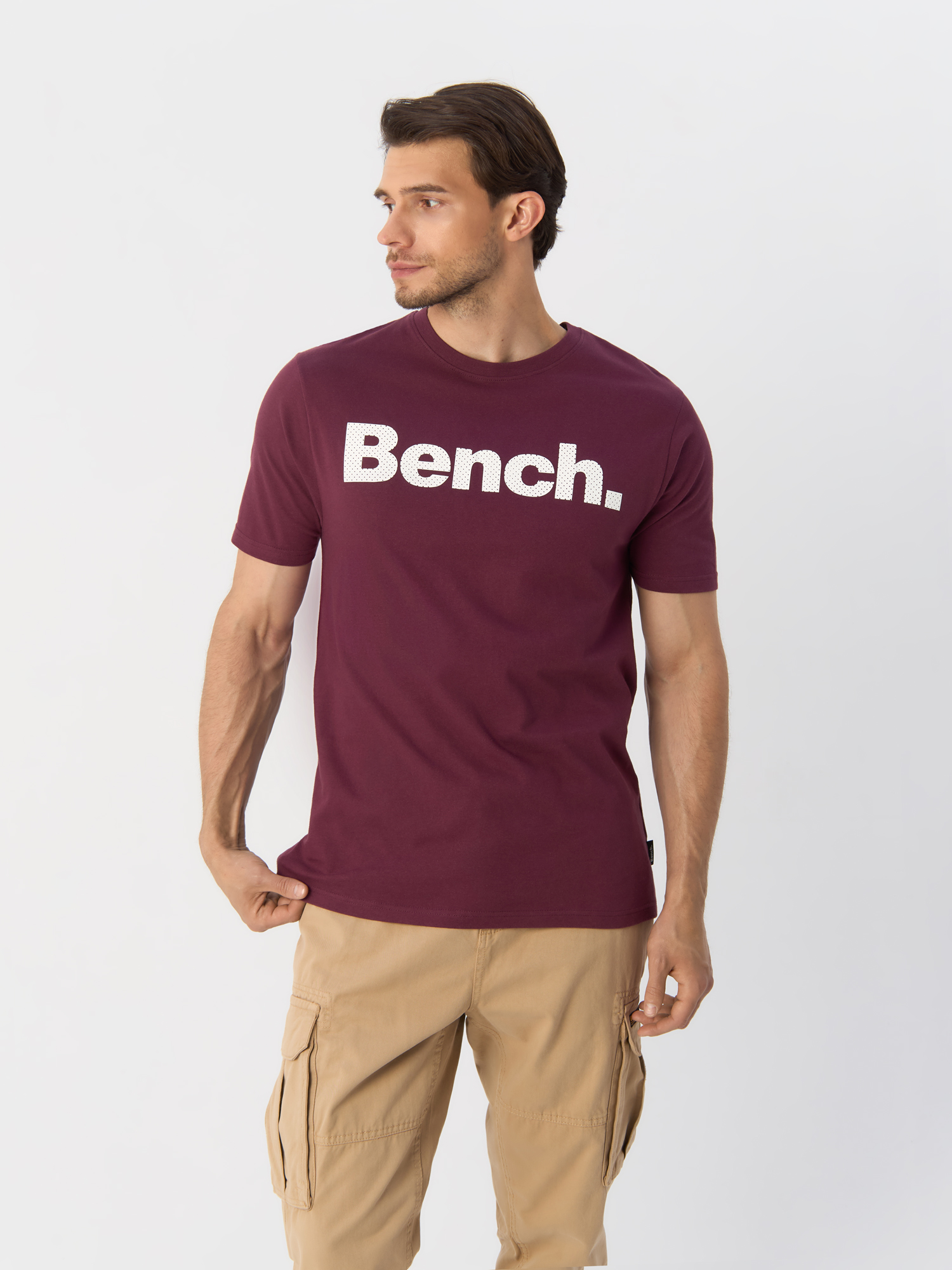 Футболка мужская Bench SS Leonardo Spots Burgundy L