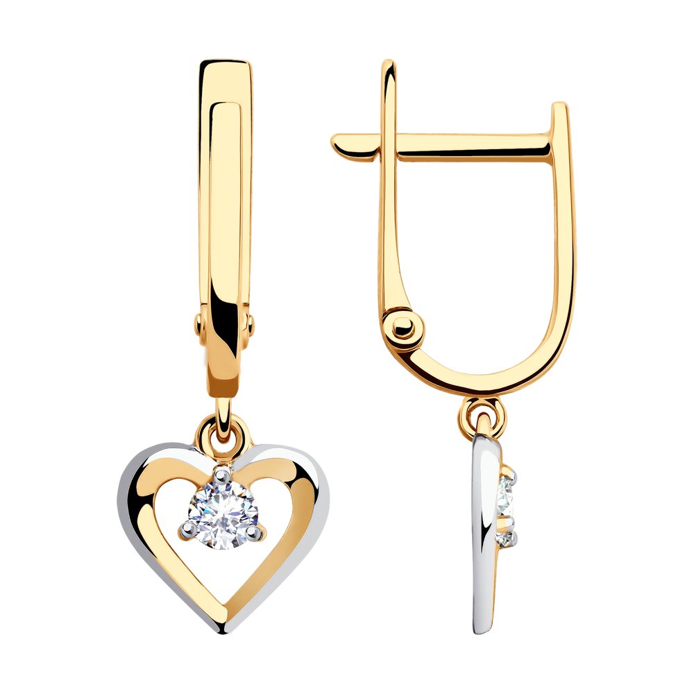 

Серьги из красного золота с фианитом Diamant 51-121-00754-1, 51-121-00754-1