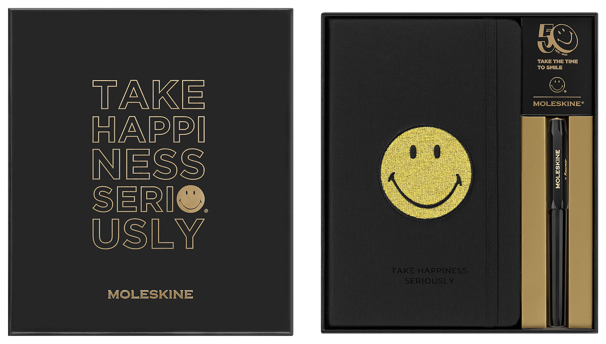 

Набор Moleskine LE Smiley LESMILEYKAWSET ежедневник/блокнот/ручка-роллер, черн под коробка, Smiley