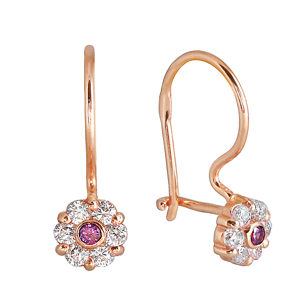 

Серьги из золота Azade 12-1039, фианит, 12-1039