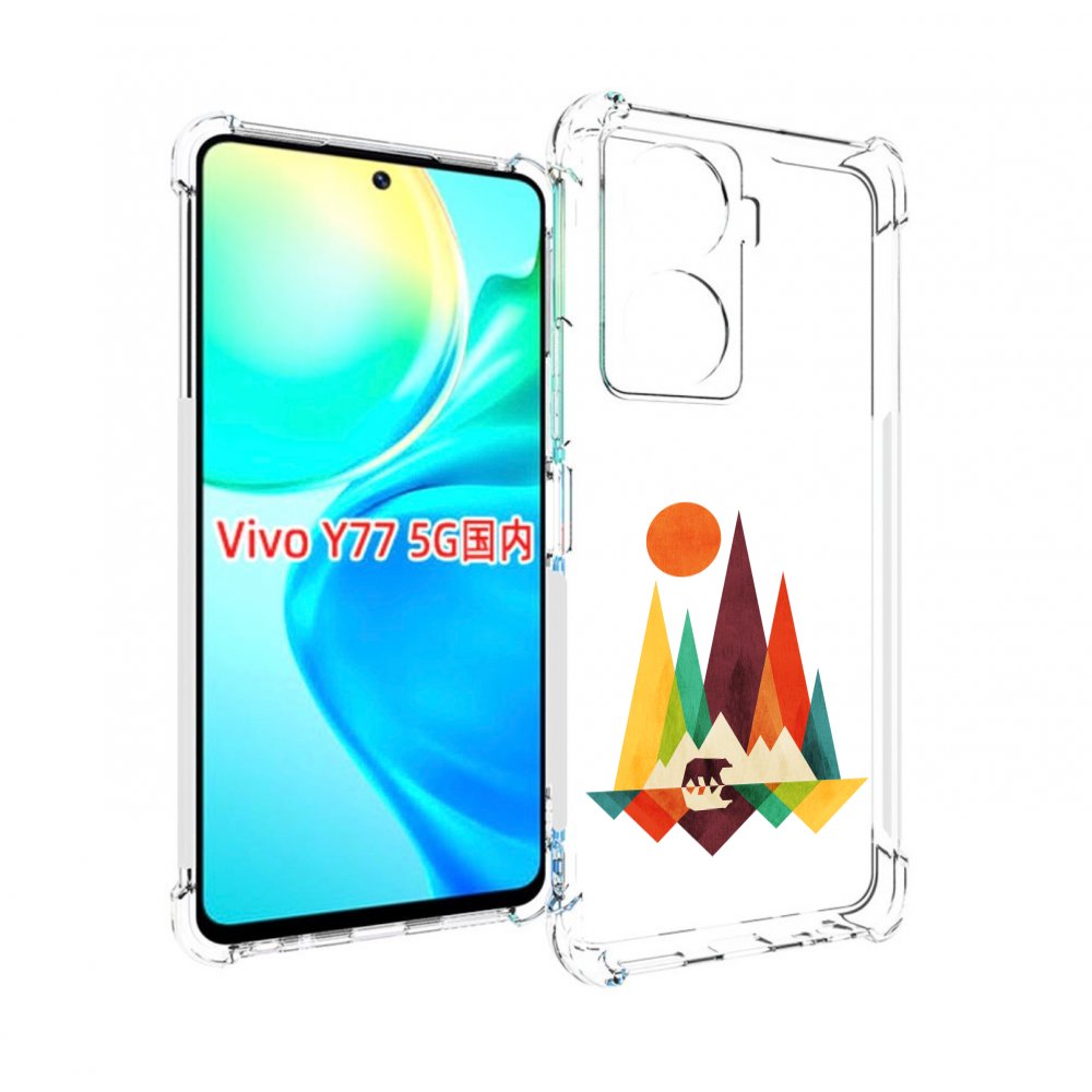 

Чехол MyPads нарисованные горы с медведем для Vivo Y77 5G, Прозрачный, Tocco