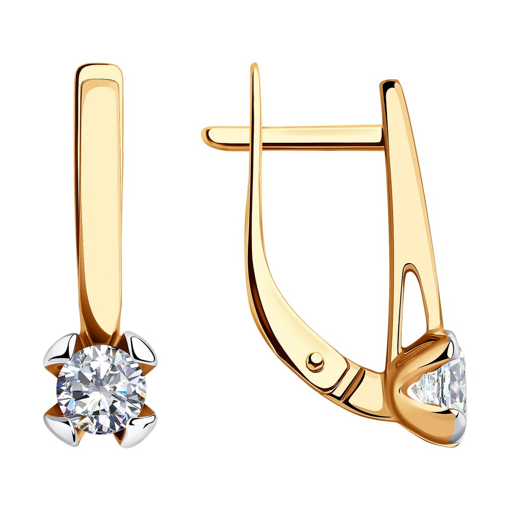 

Серьги из красного золота с фианитом Diamant 51-120-00793-1, 51-120-00793-1