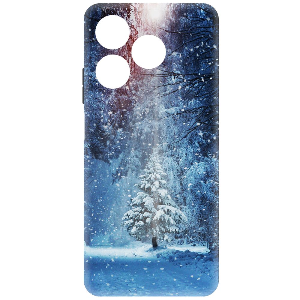 

Чехол-накладка Krutoff Soft Case Лесная ель для Realme C61 черный