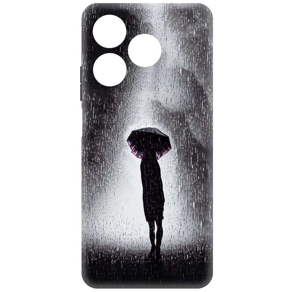 

Чехол-накладка Krutoff Soft Case Ночная крипота для Realme C61 черный