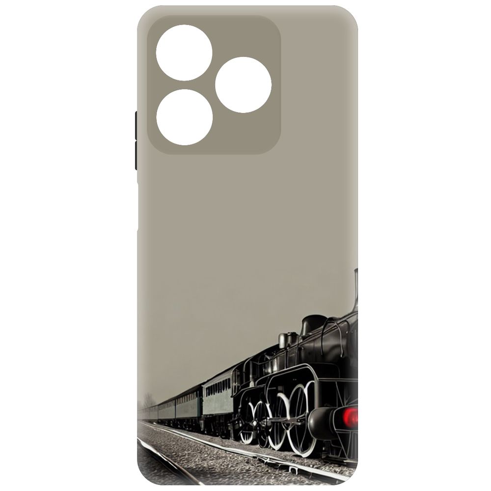 

Чехол-накладка Krutoff Soft Case Паровоз для Realme C61 черный
