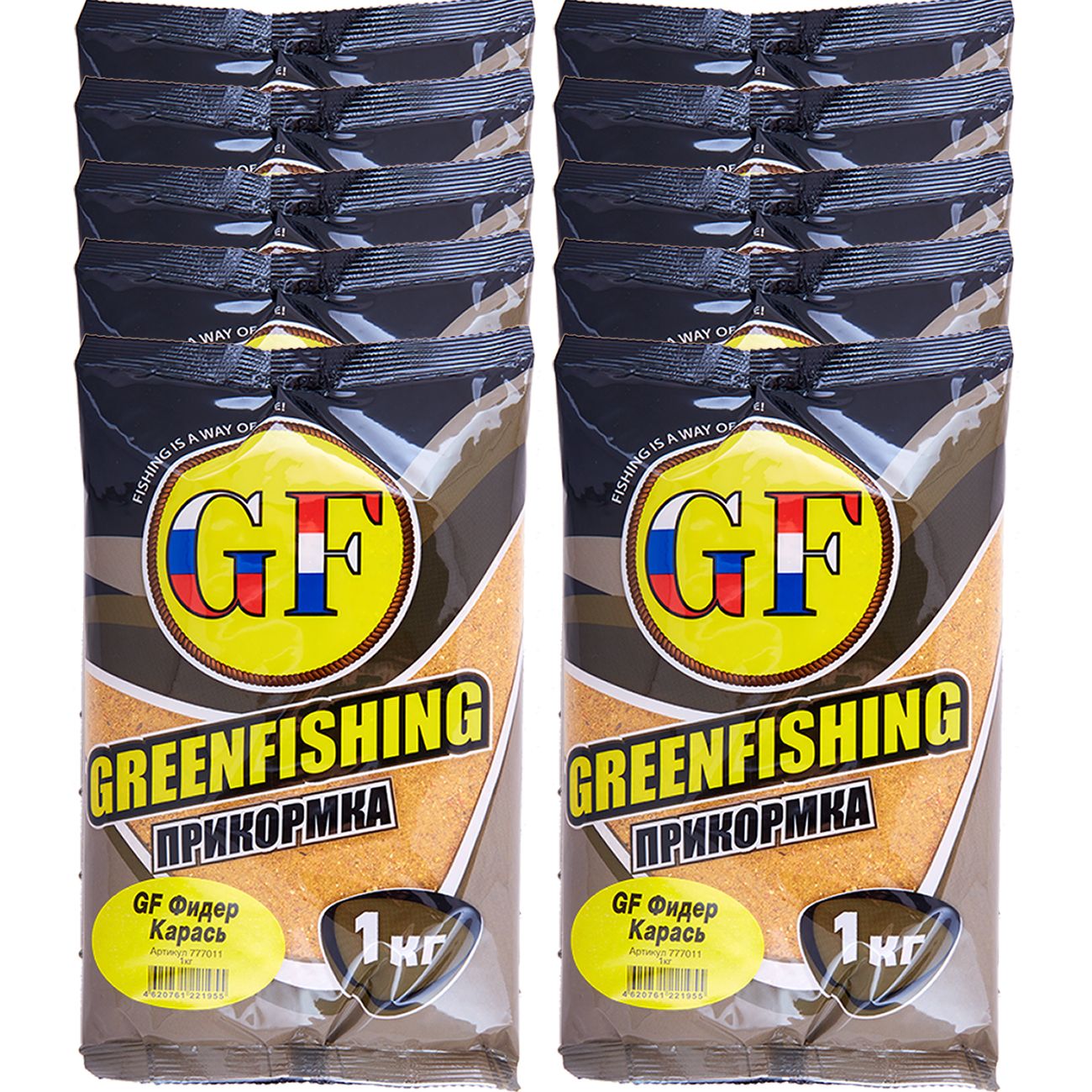 

Прикормка натуральная GreenFishing GF, Фидер Карась, 10 кг, GF