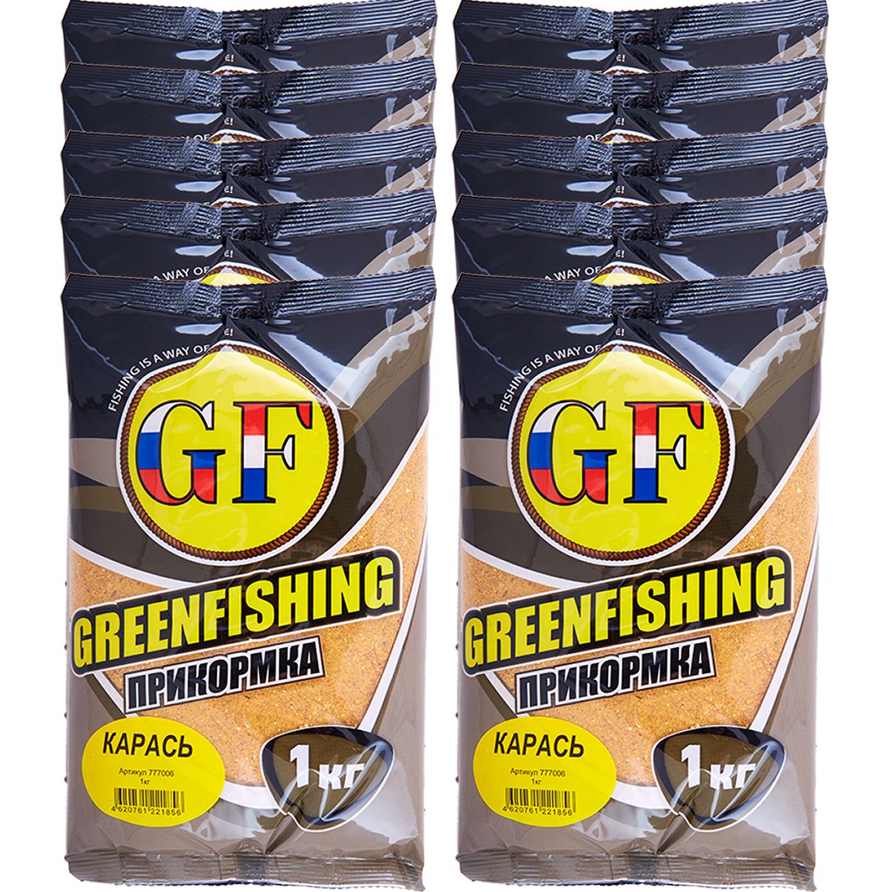 

Прикормка натуральная GreenFishing GF, Карась, 10 кг, GF