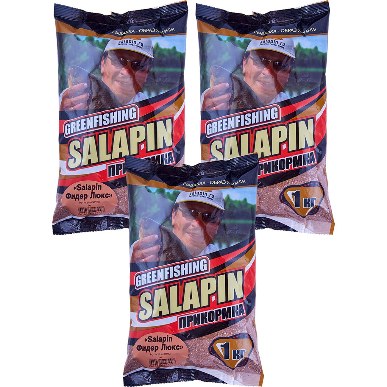 

Прикормка натуральная GreenFishing SALAPIN, Фидер Люкс, 3 кг, SALAPIN