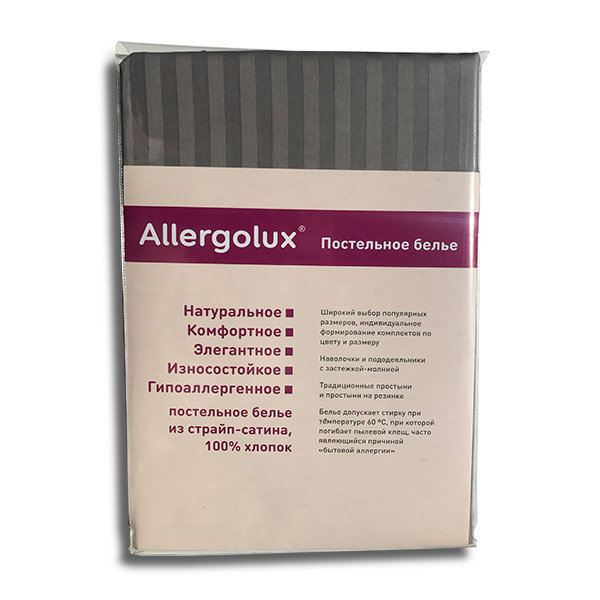 

Простыня Allergolux 215x260 графит