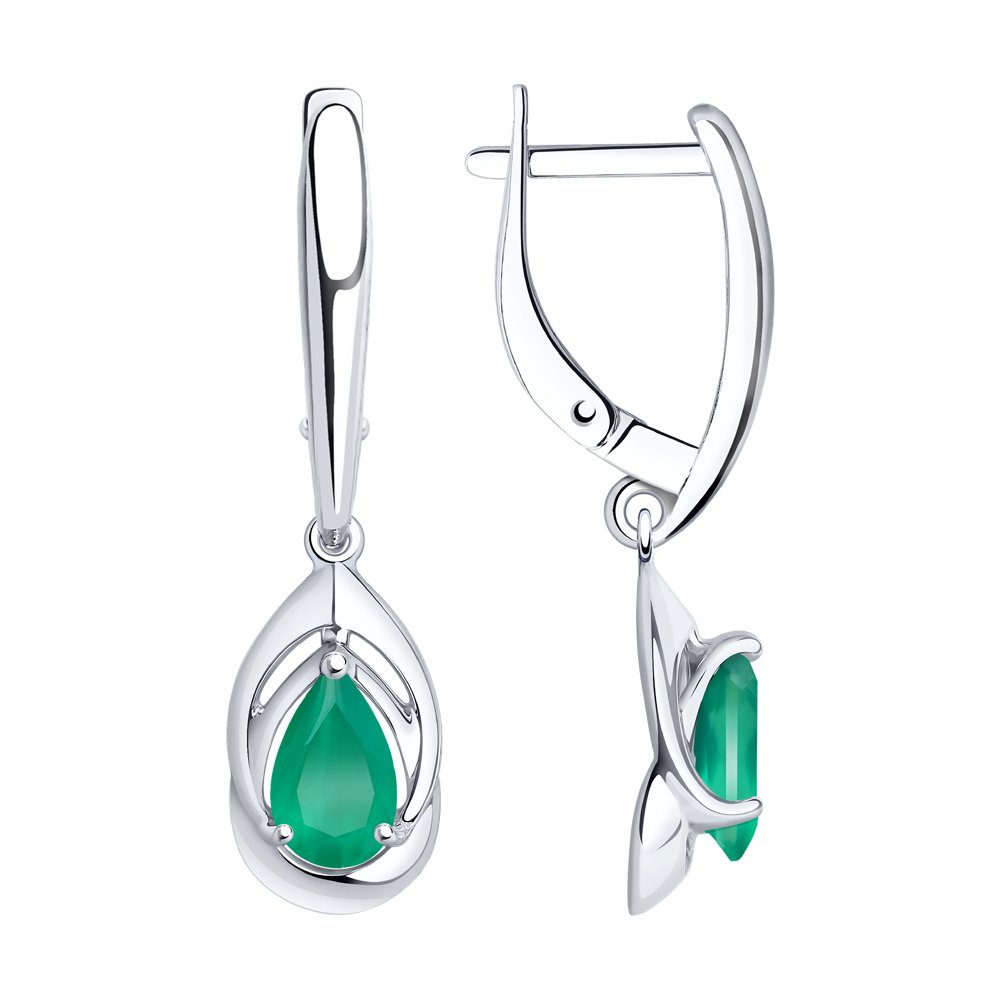 

Серьги из серебра с агатом Diamant 94-320-00981-2, 94-320-00981-2