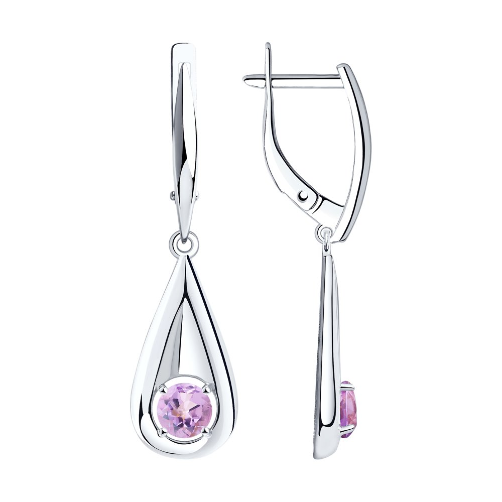 

Серьги из серебра с аметистом Diamant 94-321-00436-2, 94-321-00436-2